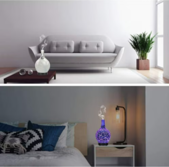    Umidificator si Difuzor de Aromaterapie, 120ml, cu Lumină RGB, Andowl Q-XJ205