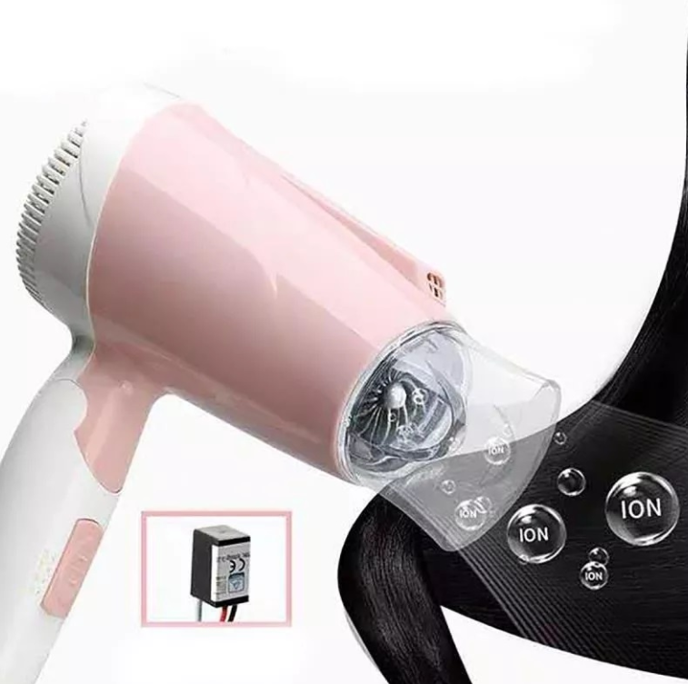 Uscător de Păr Pliabil 1800W, Ideal pentru Călătorii, 3 Trepte de Viteză, Protecție Termică, Compact și Ușor de Depozitat, Aorlis (AO-49968)
